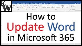 How to Update Word in Microsoft 365 [upl. by Yatnoed]