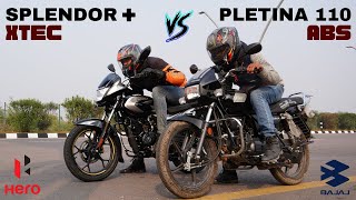 Bajaj Platina 110 ABS vs Hero Splendor Plus Xtec Long Race [upl. by Babcock]