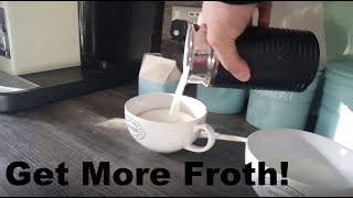 How to Get More Froth from Your Nespresso Coffee Aeroccino  Nespresso tips and help [upl. by Towers]