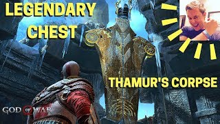 God of War Legendary Chest Sword Puzzle Thamurs Corpse [upl. by Einahpets166]