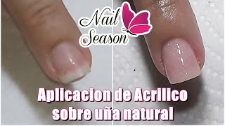 Acrilico en uñas naturales para principiantes base completa [upl. by Elicia527]