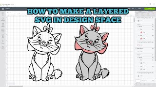 How to make layered SVGs in Design Space  Cricut [upl. by Eelrebmyk822]