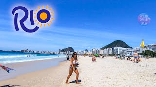 🇧🇷 Walking COPACABANA Beach in Rio de Janeiro Brazil [upl. by Brunhilde768]