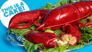 Giant 10 Pound Red LOBSTER Cake  How To Cake It with Yolanda Gampp [upl. by Archer]