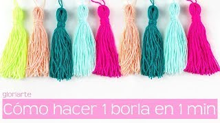 Cómo hacer borlas o flequillos en 1 minuto How to make tassels in 1 minute [upl. by Dnalro]