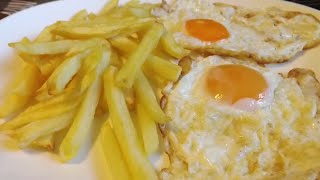 PATATAS FRITAS con HUEVOS fritos  Fried Eggs and Chips 30 [upl. by Weibel959]