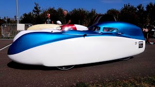 Humanpowered vehicle racing and a new superlight AFTER 7 Velomobile  Darley Moor  Gravesend 2020 [upl. by Lyell]