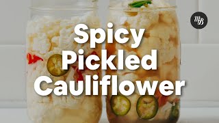 Spicy Pickled Cauliflower Escabeche  Minimalist Baker Recipes [upl. by Atlas377]