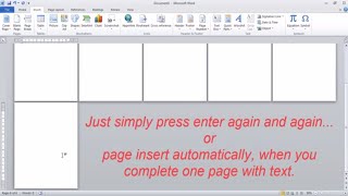 How To Insert Page In MS Word  Insert A Blank Page  Adding Pages In Microsoft Word 2007  2010 [upl. by Dave]