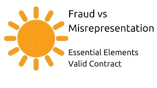 Fraud vs Misrepresentation  Other Essential Elements of a Valid Contract  CA CPT  CS amp CMA [upl. by Elysha]