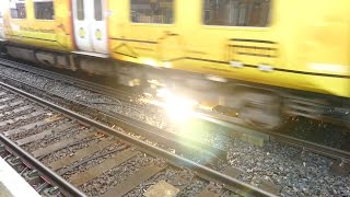 Merseyrail 507 009 making arcs at Birkdale station [upl. by Yde]