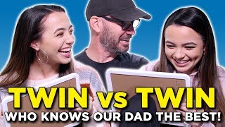 TWIN vs TWIN  Who Knows Our Dad Best  Merrell Twins [upl. by Orazal]