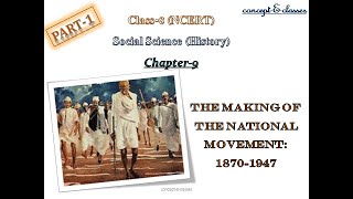 Class8  History  Chapter 9The Making of the National Movement 1870s1947Part1 [upl. by Abbub]