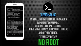 Basic Command of Termux  installing important packages  Video2  2020 [upl. by Donela]