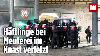 Gefängnismeuterei Polizei stürmt Knast in Thüringen  JVA Untermaßfeld [upl. by Enileve]