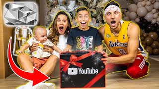 OPENING Our 10M Subscriber PLAY BUTTON  The Royalty Family [upl. by Lili]